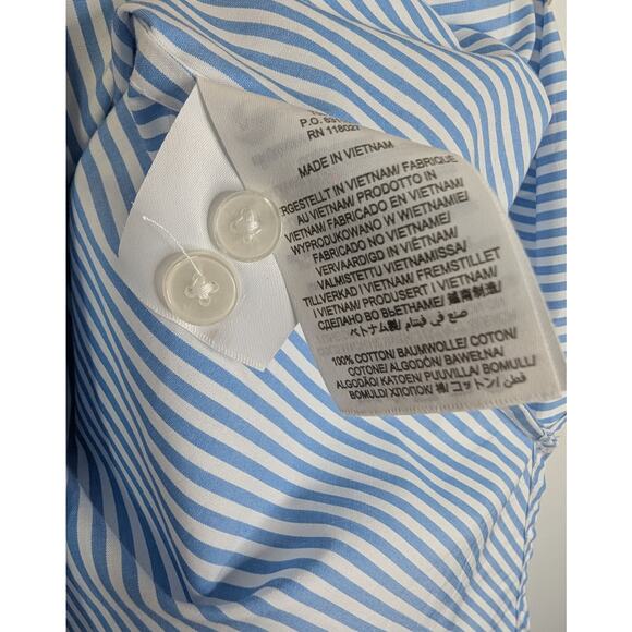 Boden Agnes Striped Floral Embroidered Oversized Button Down Shirt - Picture 8 of 8